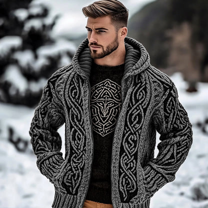 Men's Viking Kyle Style Extra Thick Hooded Zip-up Sweater artswardrobe
