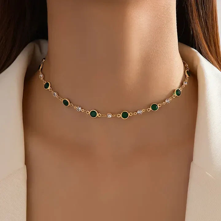 Emerald Green Pendant Necklace