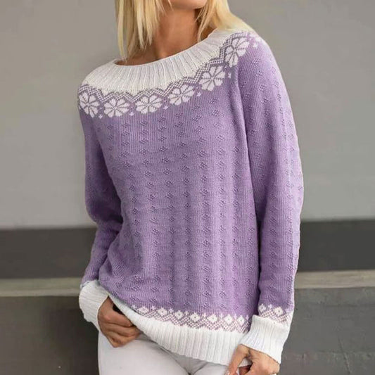 Alzheimer's Awareness Fair Isle Floral Sweater elevenforest
