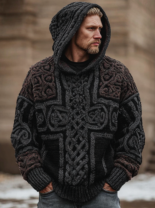 Halloween Viking Style Celtic Mythology Men's Hooded Sweater elevenforest