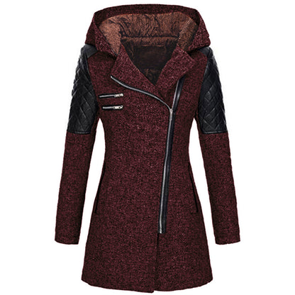 Dark red (with velvet hood)