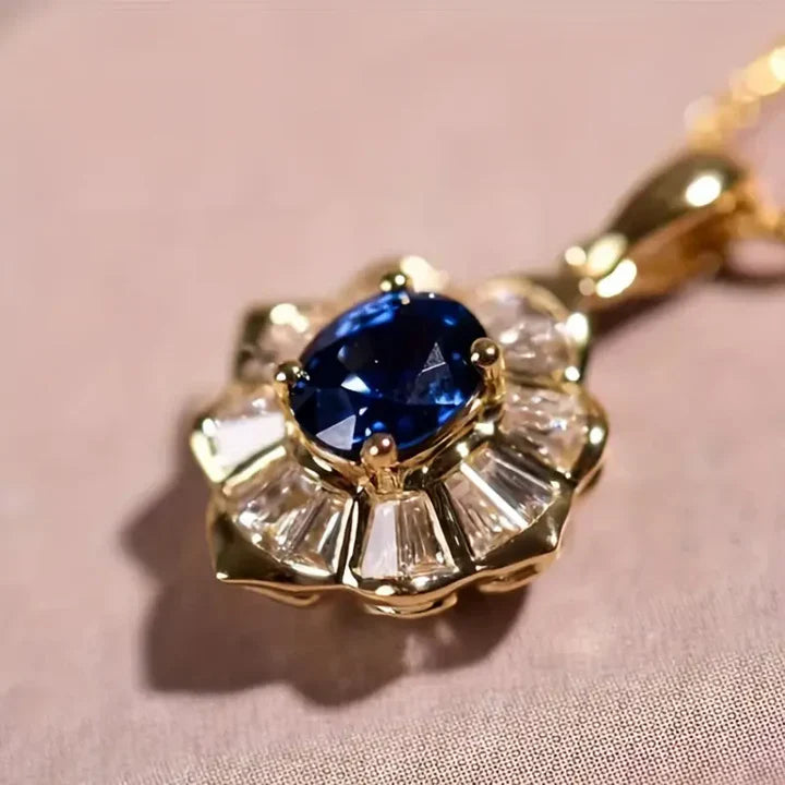 Kavella Noctazure Gold Necklace