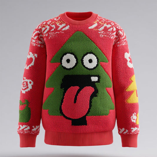 Comstylish Men's Fun Christmas Tree Ugly Sweater