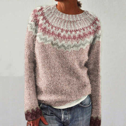 Vintage Fairman Island Knit Jacquard Crew Neck Sweater elevenforest