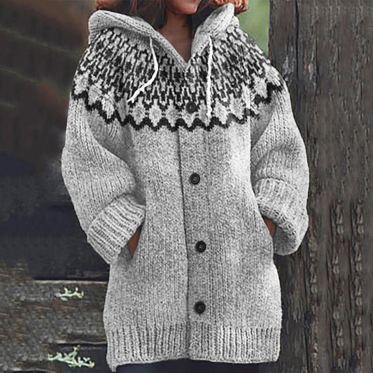 Vintage Fairman Vintage Island Knit Jacquard Print Women's Sweater elevenforest