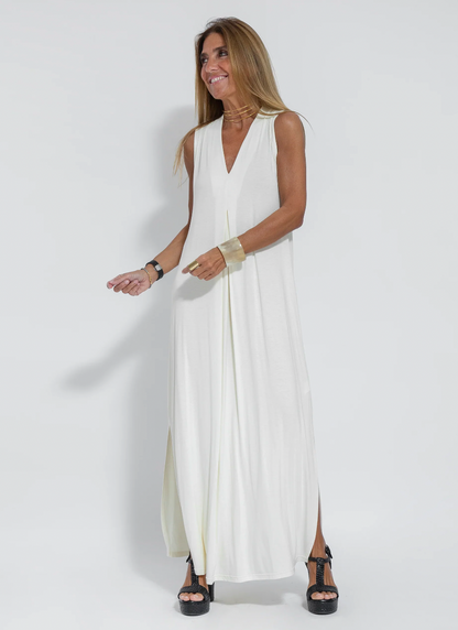 Weißes Kleid + Strickjacke in Weiß