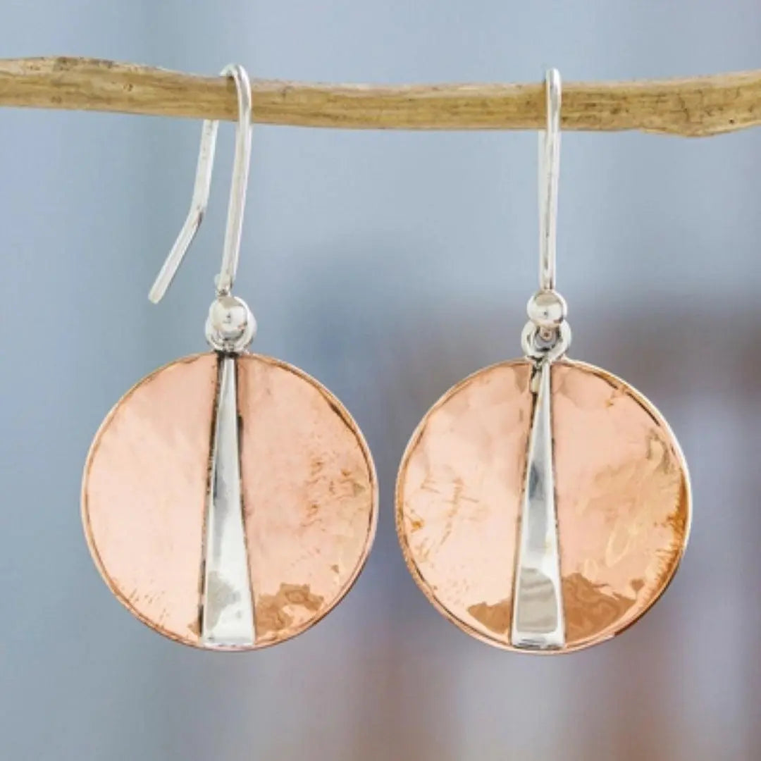 Rose Silver Round Brilliant Earrings