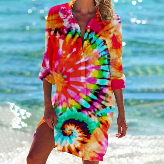 Orange tie dye