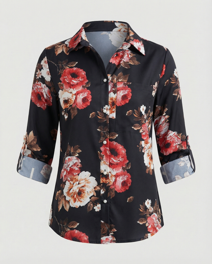 Black Pink Flowers