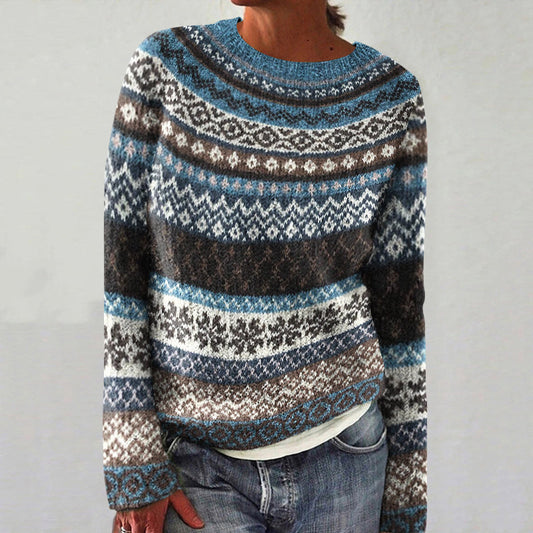 Women's Fairman Island Contrast Graphic Design Sweater elevenforest