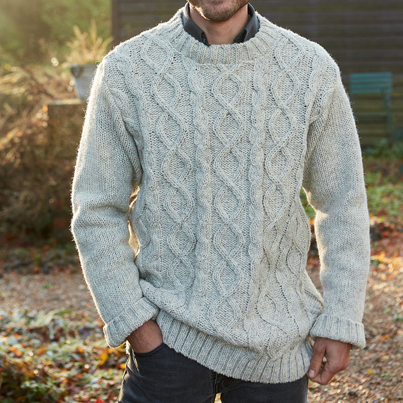 Mens Vintage Solid Color Fair Isle Knitting Pattern Pullover Sweater elevenforest