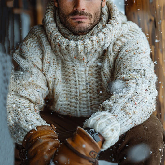 Fairman Island Jacquard Warmth Turtleneck Sweater elevenforest