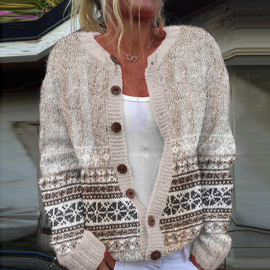 Vintage Icelandic Tribal Pattern Knit Sweater elevenforest