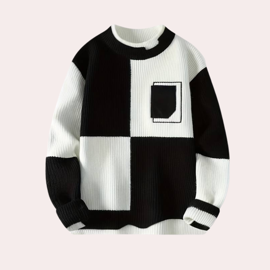 Glenda® | Stylish men's sweater in a color block design