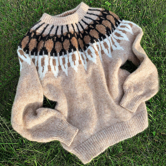 Men'S Vintage Jacquard Knit Sweater elevenforest