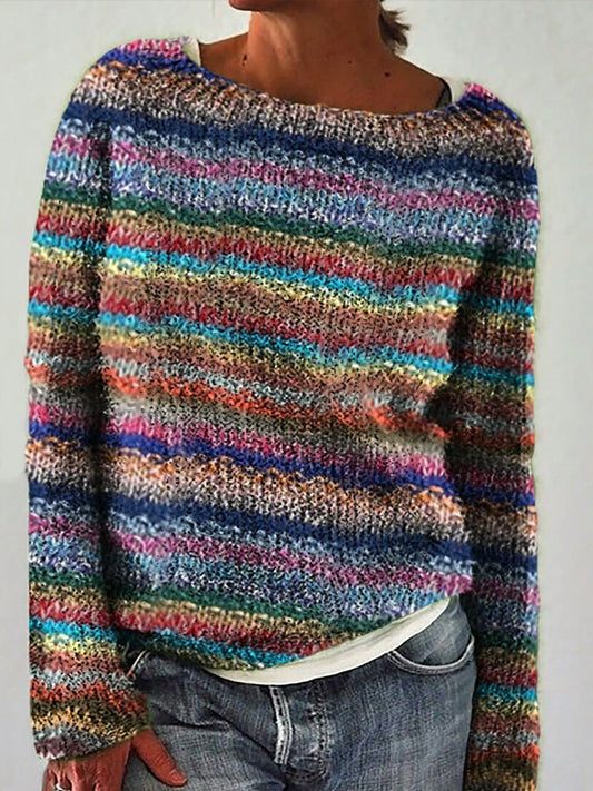 Women's Retro Ethnic Style Iceland Knit Jacquard Sweater elevenforest