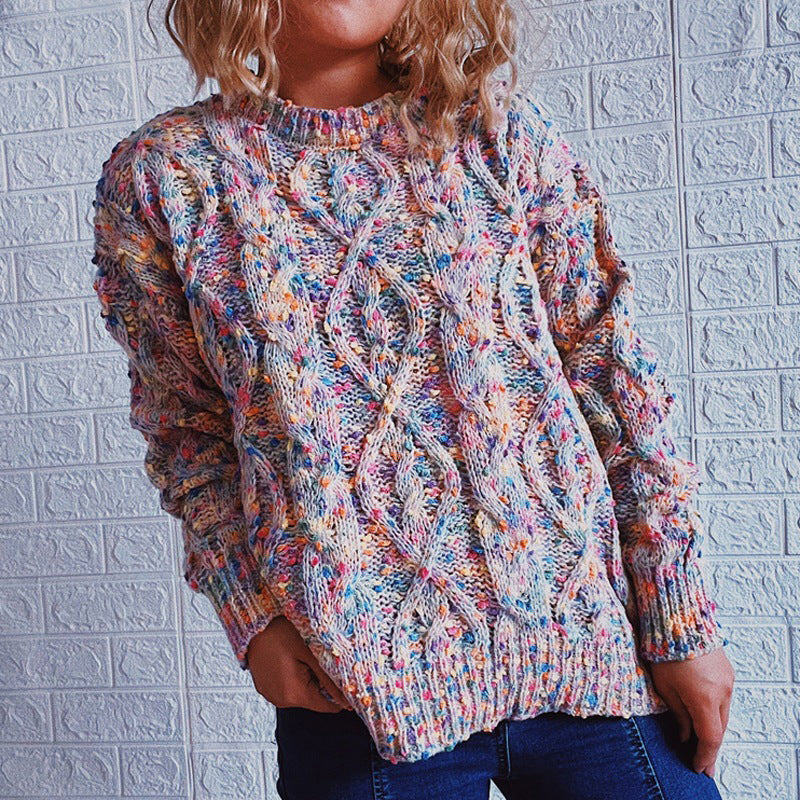 Vintage Long Sleeve Heathered Sweater elevenforest