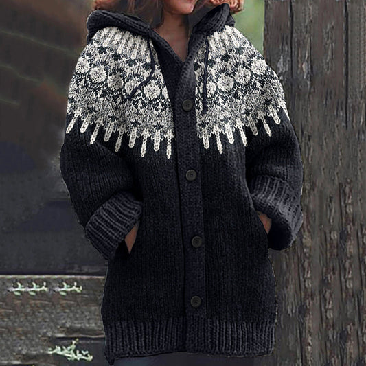 Women's Tribal Geometric Art Cozy Sweater elevenforest