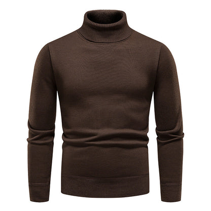 Men's Vintage Solid Knit Turtleneck Sweater elevenforest