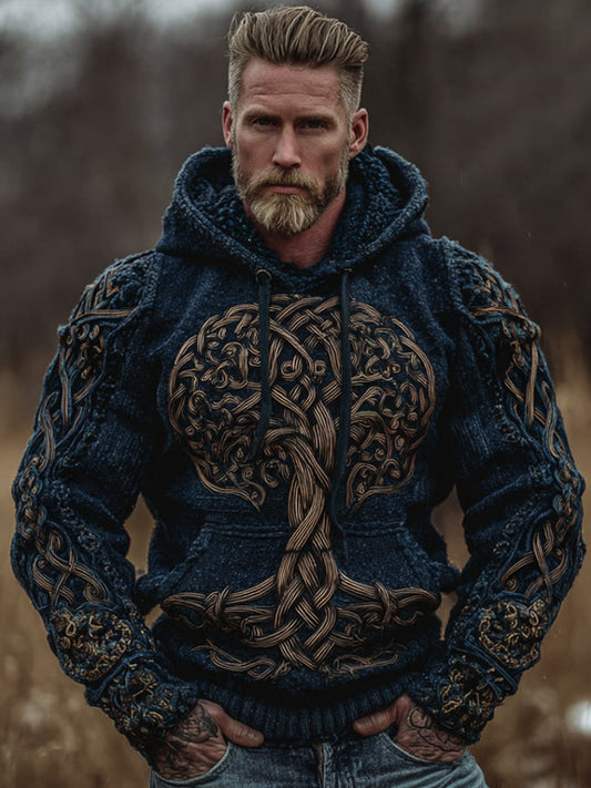 Viking Life Tree Celtic Knot Warm Hoodie Sweater elevenforest